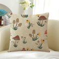 thumbnail image 3 of Funda de almohada acogedora con diseño de flores silvestres, romántica, con diseño de flores y hojas de la naturaleza, cuadrada (45 x 45 cm), 3 of 5