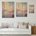thumbnail image 4 of Designart "modern Pink And Blue Clouds" Romantic Landscape Print on Natural Pine Wood, 4 of 5