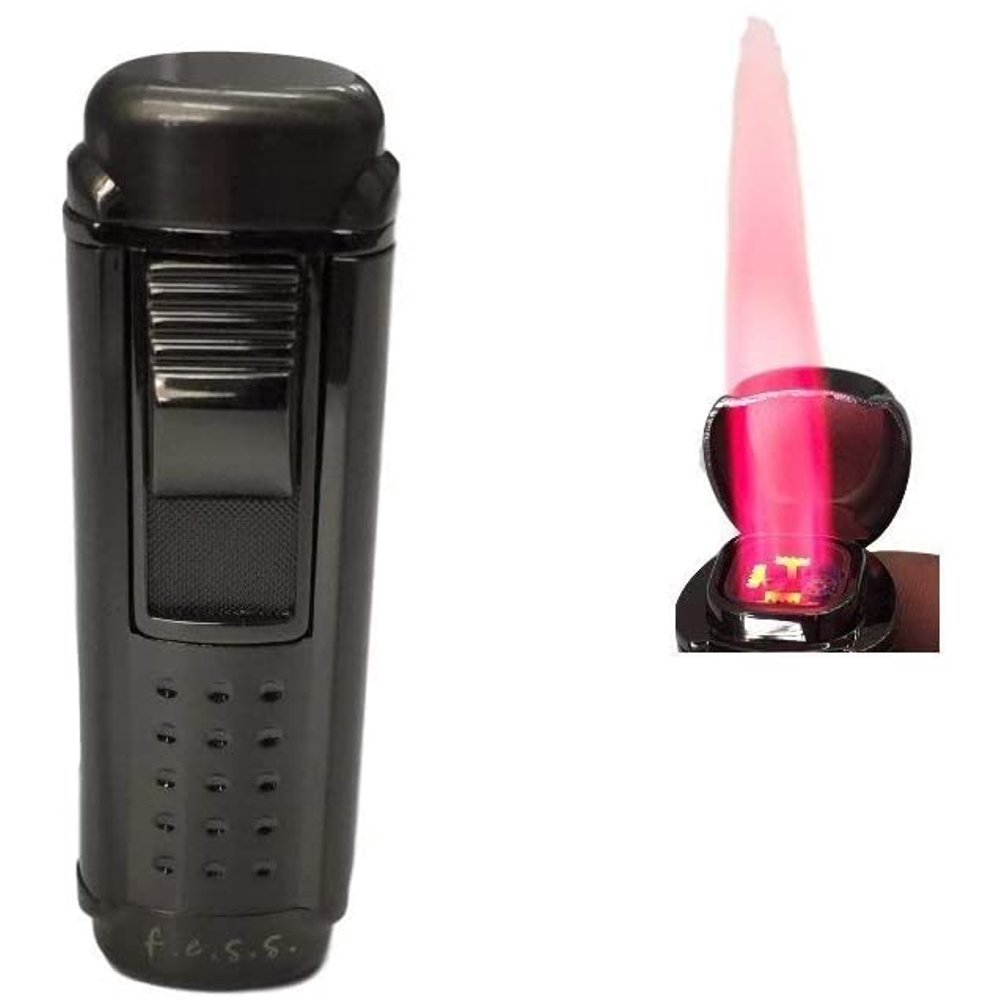 Fess Quad Jet Flame Butane Torch Cigarette Cigar Lighter