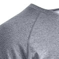 thumbnail image 4 of USNSM Mens Shirts Quarter Zip Short Sleeve Gym Workout Performance Moisture Wicking Athletic Quick Dry Compression Shirt for Men Gray XXL, 4 of 9
