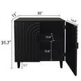 thumbnail image 4 of Modern Wood Storage Cabinet with Decorative Door, 30in Accent Sideboard for Living Room, Bedroom, or Entryway (Black), 4 of 11