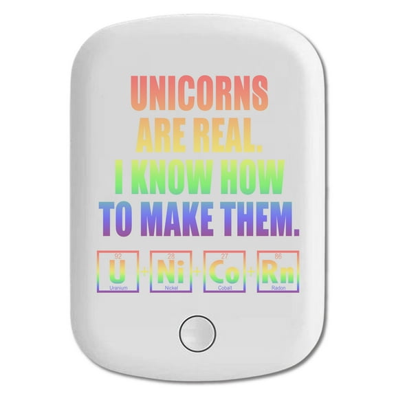 DistinctInk Magnetic Battery Pack, 5000 mAh Wireless Portable Charger with USB-C Cable, Compatible with MagSafe iPhone 14 / 13 / 12 Series - Unicorns Are Real. I Know How To Make Them