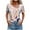 Multicolor-08, variant on STETMN Womens Summer Tops Asymmetrical Neck Short Sleeve Button Blouse Casual Lightweight T Shirt