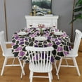 thumbnail image 6 of Design Pattern Round Tablecloth 60 Inch – Waterproof Polyester Table Cover with Full Print Design, Wrinkle Resistant & Washable for Kitchen Dining Party Decor, 6 of 6