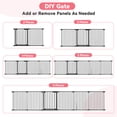 thumbnail image 5 of Baby Safety Gate, Dog Playpen 6Panels 149" Pet Gate Extra Wide 30" Tall House Doorways Fireplace, Black, 5 of 8