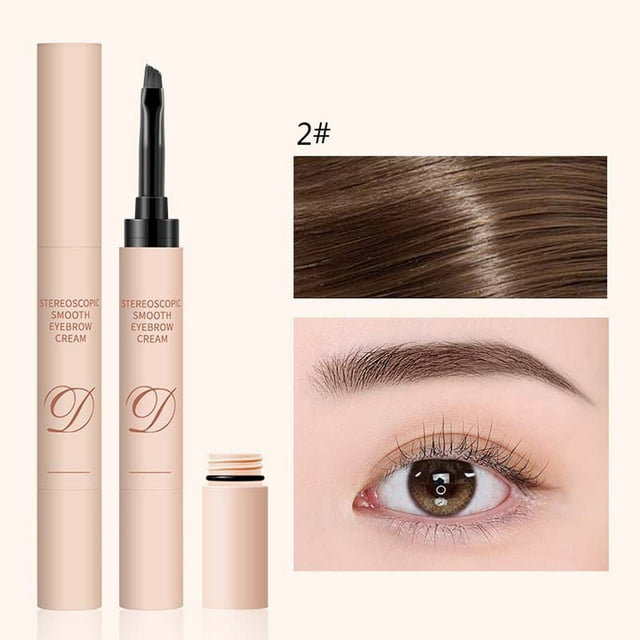 Fiudx Crema para Cejas, Fórmula de Fijación Suave Del Color, Efecto Rizado de Larga Duración, Diseño de Pincel Pequeño, Peinado Natural de Cejas, Rutina de Maquillaje Diaria, Perfecta para Todo Tipo
