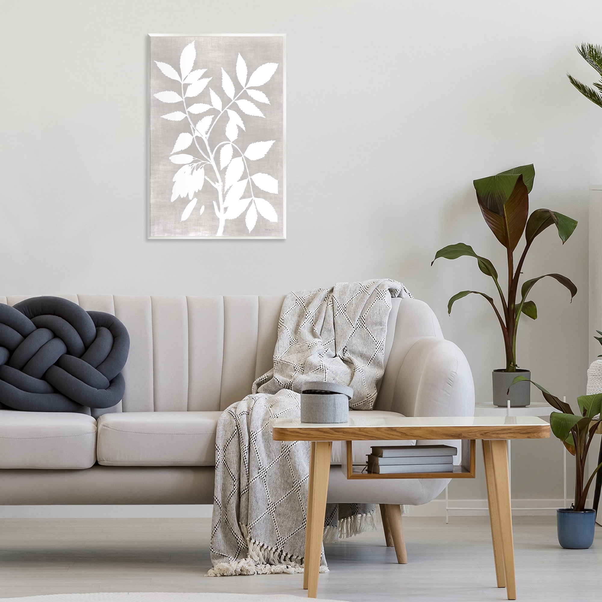 Stupell Industries Minimal Foliage Impression Wall Plaque Art, design by Stellar Design Studio