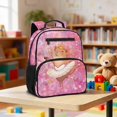 thumbnail image 2 of Jeiento Capybara 13.5 Inch Preschool Backpack for Toddler Girls, Lightweight Kids School Bag, Bookbag for Kindergarten with Storage Pockets, Pink, 2 of 7