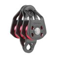 thumbnail image 2 of Polea resistente del rodillo de la polea del eslabón giratorio de 360 degree Polea de la cuerda de la aleación de aluminio para la espeleología de la escal Rojo gris Soledad Polea de escalada, 2 of 10