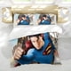 thumbnail image 5 of Superman Conjunto de sábanas temático, trío de piezas, cómodo y amigable con la piel, diseño único, regalo de decoración para el hogar para familiares, amigos y fans,135cm *200cm, 5 of 6