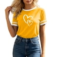 thumbnail image 2 of Neewe Blouse for Women Dressy Casual Short Sleeve Color Block Tops Fashion Peint Crew Neck Tunic Shirts Summer Clothes, 2 of 8