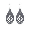 thumbnail image 4 of RSAMD Wooden Drop Statement Earrings Colorful Cutout Wood Waterdrop Dangling Jewelry-Navy Blue, 4 of 9
