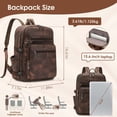 thumbnail image 2 of Eurhowing PU Leather Backpack for Men Women, 24L Waterproof Laptop Backpack, Business Travel Bag, Coffee, 2 of 7