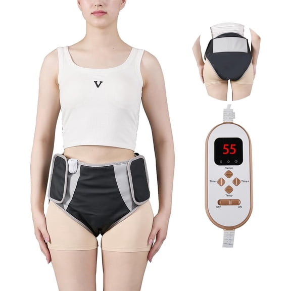 Buttock Lower Abdomen Belly Hip Heating Pad Massage Brace Period Heating Pad Massager Electric Back Abdomen or Belly Massage Pad Menstrual Buttock Belly Pain Relief, Shape Shorts ab Machine