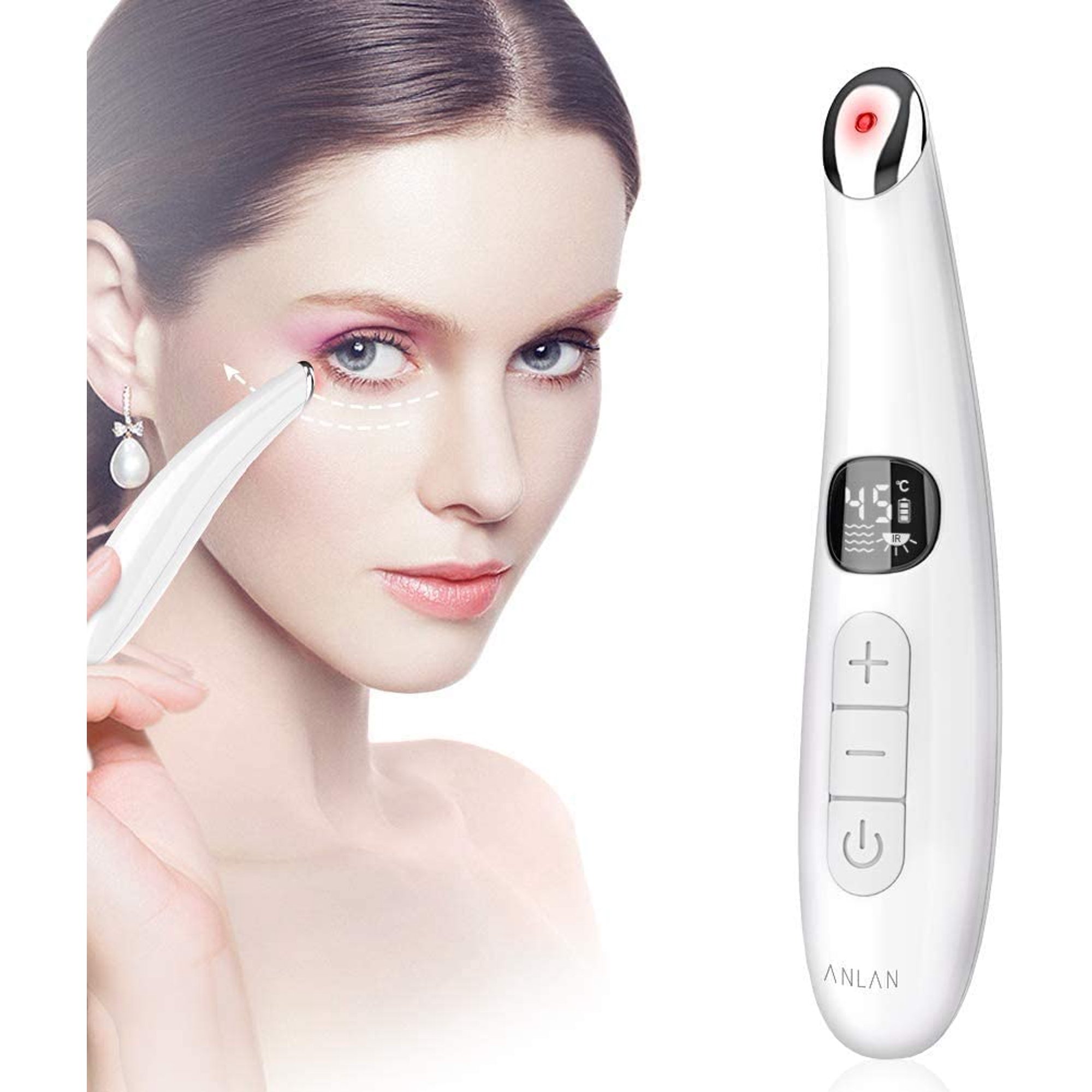 CkeyiN USB Electric Eye Massager Ion Photon Therapy Eyes Wrinkle Dark