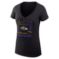 thumbnail image 2 of Women's G-III 4Her by Carl Banks  Black Baltimore Ravens Super-Slim Fit Lightweight Collage Team V-Neck T-Shirt, 2 of 3