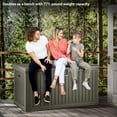 thumbnail image 3 of Dextrus Outdoor Easy Assemble 230 gal Resin Deck Box, Light Brown, 3 of 9