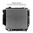 thumbnail image 2 of VioletLisa Radiator 1 Row with Automatic Transmission I1 for Jeep for Wrangler 4.2L 1987-1990 & 2.5L 1987-1995 1997-2002 & 4.0L 1991-1995 1997-2006 & 2.4L 2003-2006 Black and Silver, 2 of 8