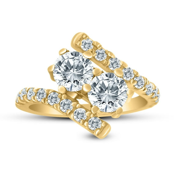 1.50ctw Diamond Two Stone Ring in 14K Yellow Gold
