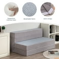 thumbnail image 4 of MAXYOYO Folding Sofa Bed Memory Foam Convertible Floor Sofa,Knitted Cloth Foldable Mattress,Suitable for Living Room/Dormitory/Home,Single,76*25.6*5.9, 4 of 9