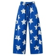 thumbnail image 5 of Levmjia Women's Star Print Wide Leg Pants High Waisted Casual Loose Fit Pants with Pockets Drawstring Elastic Waist Sweatpants for Women, 5 of 9