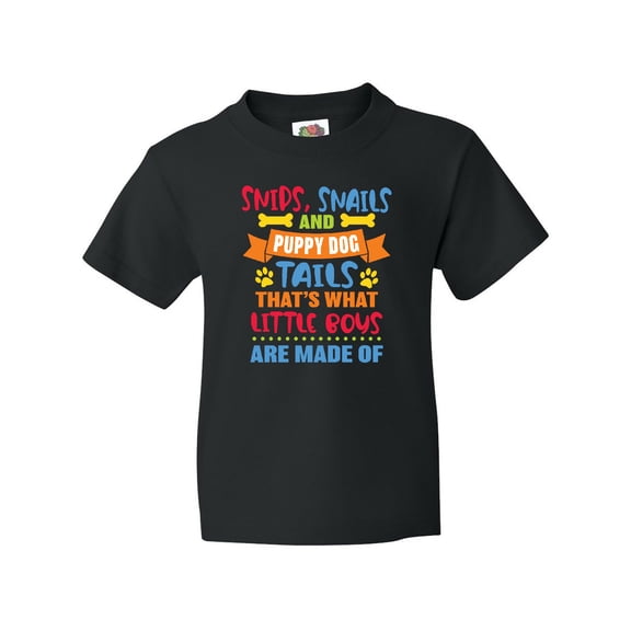 Inktastic Snips Snails and Puppy Dog Tails That's What Little Boys Youth T-Shirt