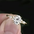 thumbnail image 2 of Cora Jewellery 1.35CT Oval Moissanite Solitaire Engagement Ring For Women, 18K Yellow Gold, 2 of 6