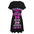 thumbnail image 5 of 60 Year Old Lady Funny 60th Birthday Dress Fashion Beach Short Sleeve Dresses Female Party Printed Sundress, 5 of 7