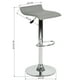 thumbnail image 4 of Taburete de bar Ajustable FurnitureR Juego de 2 sillas altura Ajustable gris Moderno, 4 of 6