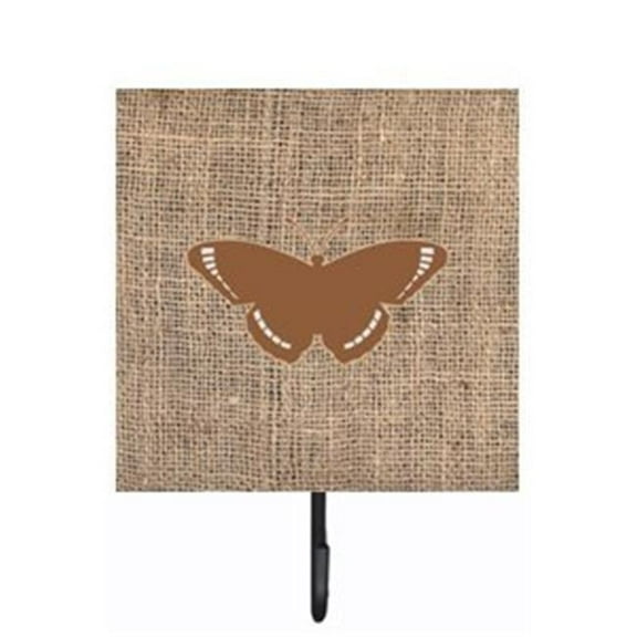 Carolines Treasures BB1038-BL-BN-SH4 Butterfly Burlap and Brown Leash Or Key Holder