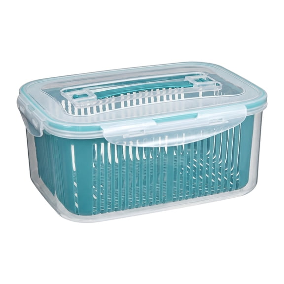 Fruit Storage Containers for Fridge, Practical Fruit Vegetable Storage Box Food Grade Plastic Refrigerator Container Large Capacity Kitchen Organization,Large