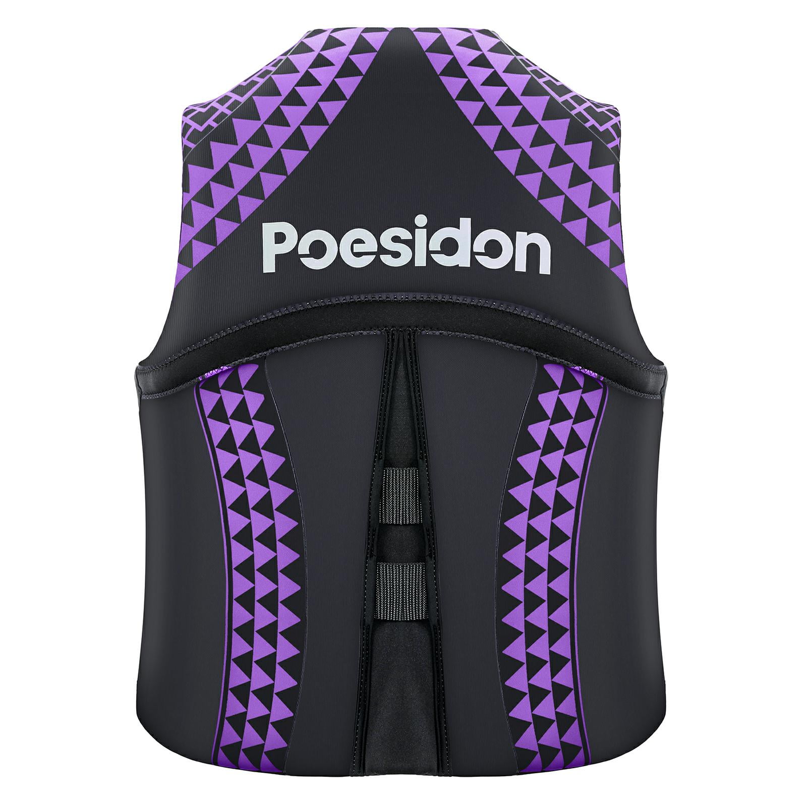 Geometric Print Life Vest, Zipper Front, Adjustable Buckles