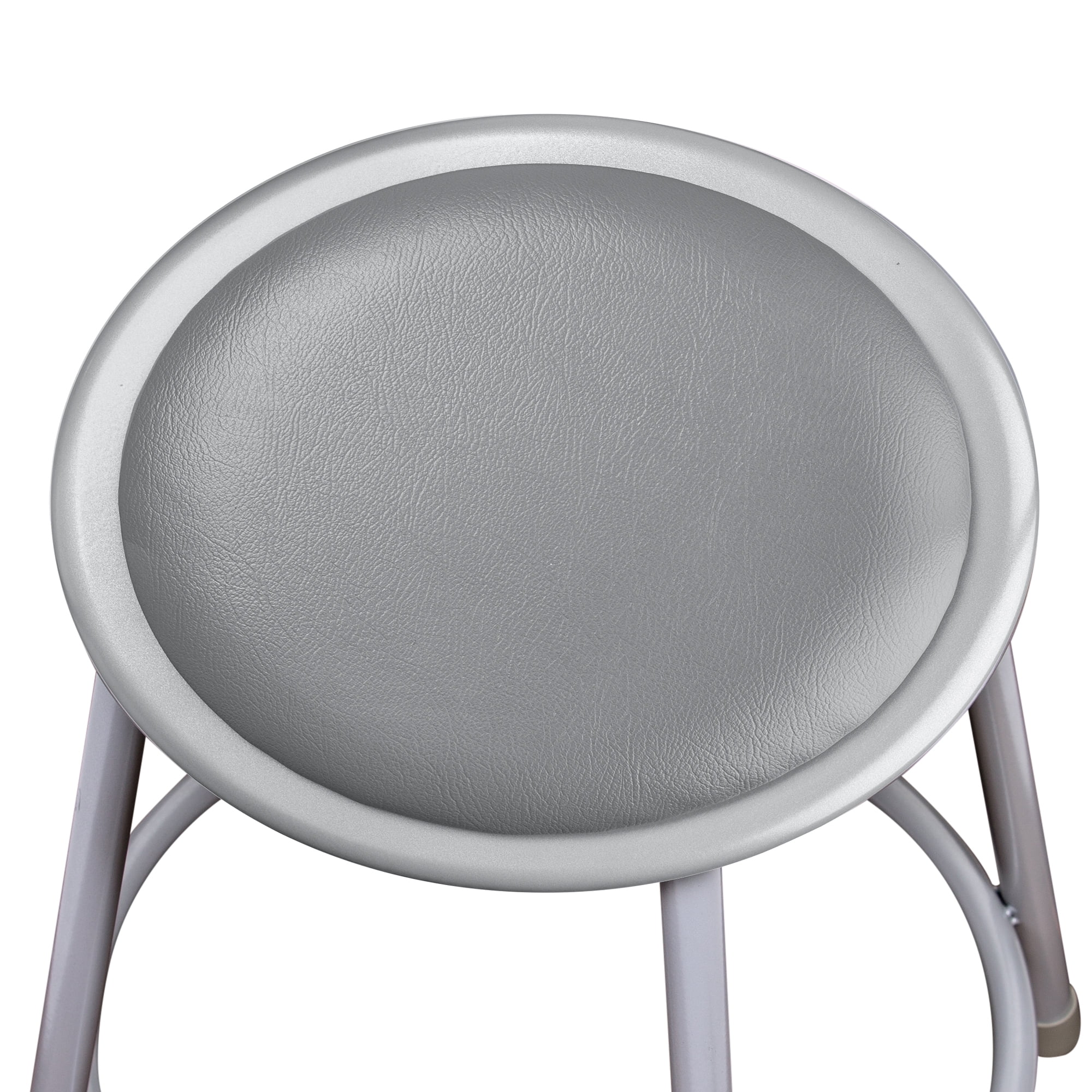 Hampden Furnishings Otto Collection 18" Height Vinyl Padded Science Stool, Grey, Pack of 2