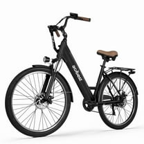 Core-Swept Step Thru Electric Bike for Adults, Peak 749W Brushless Motor Ebike,26 inch Electric Bicycle, 7 Speed E-Bikes Black