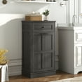 thumbnail image 4 of Blotout Kitchen Tilt Out Trash Cabinet, Hidden Wooden Trash Can with Drawer, Pet Proof Freestanding Kitchen Recycling Cabinet for Kitchen, Kitchen, Living Room, 4 of 7