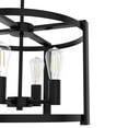 thumbnail image 4 of Hunter - Astwood 4-light Matte Black, Medium Size Chandelier, Dimmable, Caged Style, Drum Shaped, for Bedrooms, Dining, Living Rooms - 19133, 4 of 9