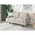thumbnail image 3 of Pemberly Row Modern / Contemporary Linen Living Room Loveseat in Beige, 3 of 4