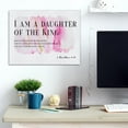 thumbnail image 5 of Daughter Gift From Dad Mom Bible Verses Canvas Wall Art I Am the Daughter of a King Prints Framed Watercolor Christian Paintings Artwork Ready to Hang Home Girl Nursery Decor 15x11.5 Inches, 5 of 6