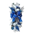thumbnail image 1 of PENGXIANG Christmas Wreaths For Front Door   Stairway Handrail Christmas Decorations  Artificial Winter Garland With Bow  Stair Railing Wall Window Christmas Decor, 1 of 2