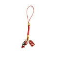thumbnail image 4 of Murtoo Chinese Lucky Charm Phone Strap with Natural Stone & Copper Alloy – Red Braided Cord Keychain for Good Fortune & Everyday Use, 4 of 5