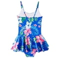 thumbnail image 2 of Esaierr Toddler Girls One-Piece Skirt Swimsuit Bikini Floral Bathing Suit for 4-12Y, 2 of 5