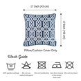 thumbnail image 3 of Blue and White Jacquard Geo Decorative Throw Pillow Cover, 3 of 3