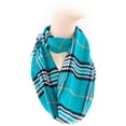 thumbnail image 6 of Cashmere Feel New England Plaid Scarf - 100% Acrylic - Super Soft - Teal, 6 of 7