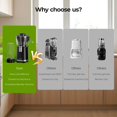 thumbnail image 4 of QIBOX Snow Cone Machine & Smoothie Blender 2 in 1, 700W Powerful Shaved Ice Machine Slushine Machine, Healthy Frozen Drink Maker with Stainless Steel, 4 of 9