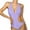 Purple, variant on AOOCHASLIY Swimsuits for Women Summer Clothes One Piece Casual Deep V Bandage Solid Color Halter Neck Swimsuit