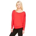 thumbnail image 3 of The Bella + Canvas Ladies Flowy Long Sleeve Off Shoulder T-Shirt - RED - S, 3 of 3