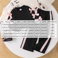 thumbnail image 3 of YDFCWXW Girls Sweatshirt Flared Pants Set Long Sleeve 2 Casual Clothes (Black, 2-3 Years), 3 of 9