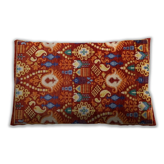 Ahgly Company Indoor Rectangular Mid-Century Modern Lumbar Throw Pillow, 13 inch by 19 inch