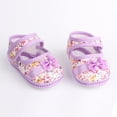 thumbnail image 3 of Infant Baby Girls Handmade Flower Princess Flats Toddler First Walkers Soft Cotton Non-Slip Crib Shoes, 3 of 3