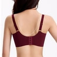 thumbnail image 4 of Sheghy Supportive Everyday Bras Women's B Cup Lace Back Closure Adjustable Shoulder Strap Thin Breathable Comfortable Wire-Free Bra,Red XXL, 4 of 7